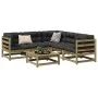 6-piece garden sofa set with impregnated pine wood cushions by vidaXL, Garden sets - Ref: Foro24-3299448, Price: 551,32 €, Di...