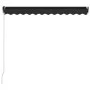 Manual retractable awning with anthracite gray LED 300x250 cm by vidaXL, Awnings - Ref: Foro24-3051243, Price: 276,97 €, Disc...