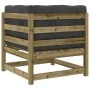 6-piece garden sofa set with impregnated pine wood cushions by vidaXL, Garden sets - Ref: Foro24-3299448, Price: 551,32 €, Di...