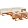 8-piece garden sofa set with wax-brown pine wood cushions by vidaXL, Garden sets - Ref: Foro24-3299347, Price: 904,21 €, Disc...