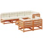 8-teilige Gartensofagarnitur mit wachsbraunen Kissen aus Kiefernholz von vidaXL, Gartensets - Ref: Foro24-3299347, Preis: 915...