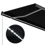 Manual retractable awning with anthracite gray LED 300x250 cm by vidaXL, Awnings - Ref: Foro24-3051243, Price: 276,97 €, Disc...