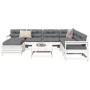 Gartensofa-Set 8-teilig aus massivem weißem Kiefernholz von vidaXL, Gartensets - Ref: Foro24-3250613, Preis: 541,28 €, Rabatt: %
