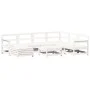 Gartensofa-Set 8-teilig aus massivem weißem Kiefernholz von vidaXL, Gartensets - Ref: Foro24-3250613, Preis: 533,68 €, Rabatt: %