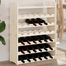 Wine rack with solid pine wood top board 67.5x25x87 cm by vidaXL, Wine racks - Ref: Foro24-4007560, Price: 44,44 €, Discount: %