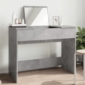 Tocador con espejo color gris hormigón 100x45x76 cm de vidaXL, Tocadores para dormitorios - Ref: Foro24-840698, Precio: 111,5...