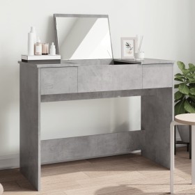 Tocador con espejo color gris hormigón 100x45x76 cm de vidaXL, Tocadores para dormitorios - Ref: Foro24-840698, Precio: 113,4...
