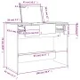 Concrete gray dressing table with mirror 100x45x76 cm by vidaXL, Bedroom Dressers - Ref: Foro24-840698, Price: 111,55 €, Disc...