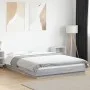 Sonoma gray wood bed frame with LED lights 140x200 cm by vidaXL, Beds and slatted bases - Ref: Foro24-3281103, Price: 185,13 ...