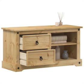 Mueble de TV Corona madera maciza de pino 100x40x52 cm