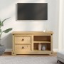 Mueble de TV Corona madera maciza de pino 100x40x52 cm