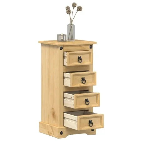 Corona bedside table solid pine wood 35x32.5x74 cm by vidaXL, Nightstands - Ref: Foro24-4005654, Price: 92,06 €, Discount: %