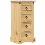 Mesita de noche Corona madera maciza de pino 35x32,5x74 cm de vidaXL, Mesitas de noche - Ref: Foro24-4005654, Precio: 93,75 €...