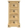 Mesita de noche Corona madera maciza de pino 35x32,5x74 cm de vidaXL, Mesitas de noche - Ref: Foro24-4005654, Precio: 93,75 €...