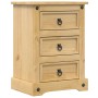 Mesita de noche Corona madera maciza de pino 45x35x64 cm de vidaXL, Mesitas de noche - Ref: Foro24-4005656, Precio: 105,50 €,...