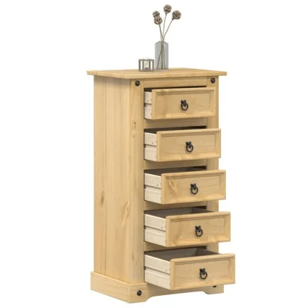 Corona bedside table solid pine wood 53x39x103 cm by vidaXL, Nightstands - Ref: Foro24-4005661, Price: 131,19 €, Discount: %