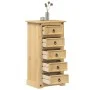 Corona bedside table solid pine wood 53x39x103 cm by vidaXL, Nightstands - Ref: Foro24-4005661, Price: 131,19 €, Discount: %