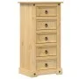 Corona bedside table solid pine wood 53x39x103 cm by vidaXL, Nightstands - Ref: Foro24-4005661, Price: 131,19 €, Discount: %