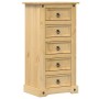 Mesita de noche Corona madera maciza de pino 53x39x103 cm de vidaXL, Mesitas de noche - Ref: Foro24-4005661, Precio: 131,12 €...