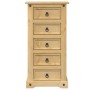 Mesita de noche Corona madera maciza de pino 53x39x103 cm de vidaXL, Mesitas de noche - Ref: Foro24-4005661, Precio: 131,12 €...