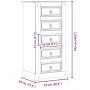 Corona bedside table solid pine wood 53x39x103 cm by vidaXL, Nightstands - Ref: Foro24-4005661, Price: 131,19 €, Discount: %