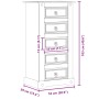 Mesita de noche Corona madera maciza de pino 53x39x103 cm de vidaXL, Mesitas de noche - Ref: Foro24-4005661, Precio: 131,12 €...