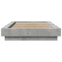 Estructura cama con luces LED madera gris hormigón 100x200 cm de vidaXL, Camas y somieres - Ref: Foro24-3281115, Precio: 156,...