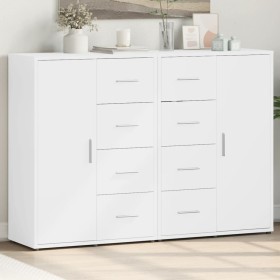 Aparadores 2 unidades madera de ingeniería blanco 60x31x84 cm de vidaXL, Aparadores - Ref: Foro24-3276588, Precio: 208,66 €, ...