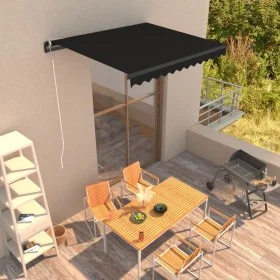 Anthracite gray manual retractable awning 300x250 cm by vidaXL, Awnings - Ref: Foro24-3051237, Price: 206,27 €, Discount: %