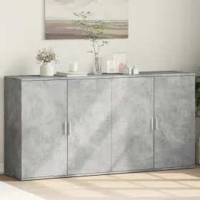 Sideboards 2 pcs concrete gray engineered wood 79x38x80 cm by vidaXL, Sideboards - Ref: Foro24-3276605, Price: 178,68 €, Disc...