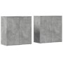 Sideboards 2 Stück betongraues Holzwerkstoff 79x38x80 cm von vidaXL, Sideboards - Ref: Foro24-3276605, Preis: 182,49 €, Rabat...