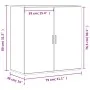 Sideboards 2 pcs concrete gray engineered wood 79x38x80 cm by vidaXL, Sideboards - Ref: Foro24-3276605, Price: 179,88 €, Disc...