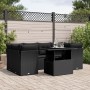 7-teiliges Gartensofa-Set mit schwarzen synthetischen Rattankissen von vidaXL, Gartensets - Ref: Foro24-3266375, Preis: 485,9...