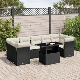 8-piece garden sofa set and black synthetic rattan cushions by vidaXL, Garden sets - Ref: Foro24-3266396, Price: 541,06 €, Di...