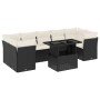 8-teiliges Gartensofa-Set und schwarze synthetische Rattankissen von vidaXL, Gartensets - Ref: Foro24-3266396, Preis: 503,07 ...