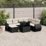 8-piece garden sofa set and black synthetic rattan cushions by vidaXL, Garden sets - Ref: Foro24-3275156, Price: 493,17 €, Di...
