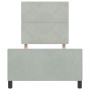 Estructura de cama Gris claro 90 x 190 cm Terciopelo