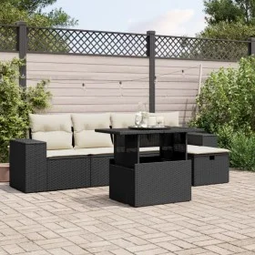 6-piece garden sofa set and black synthetic rattan cushions by vidaXL, Garden sets - Ref: Foro24-3275286, Price: 410,99 €, Di...