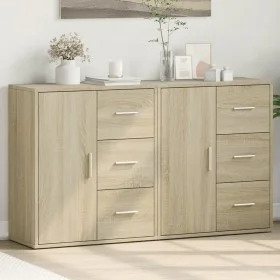 Engineered wood sideboard 2 pcs Sonoma oak 60x31x70 cm by vidaXL, Sideboards - Ref: Foro24-3276555, Price: 158,98 €, Discount: %