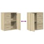 Sideboard aus Holzwerkstoff, 2 Stück, Sonoma-Eiche, 60 x 31 x 70 cm von vidaXL, Sideboards - Ref: Foro24-3276555, Preis: 161,...