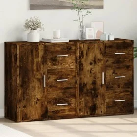 Engineered wood sideboard 2 pcs smoked oak 60x31x70cm by vidaXL, Sideboards - Ref: Foro24-3276557, Price: 156,16 €, Discount: %