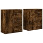 Engineered wood sideboard 2 pcs smoked oak 60x31x70cm by vidaXL, Sideboards - Ref: Foro24-3276557, Price: 158,53 €, Discount: %