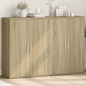Sideboards 2 pcs engineered wood Sonoma oak 60x31x84 cm by vidaXL, Sideboards - Ref: Foro24-3276569, Price: 142,33 €, Discoun...