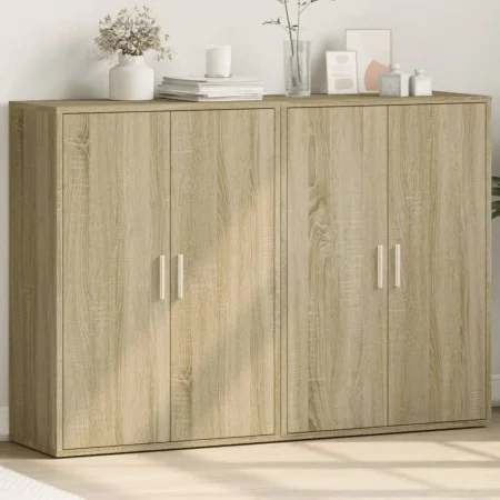 Sideboards 2 pcs engineered wood Sonoma oak 60x31x84 cm by vidaXL, Sideboards - Ref: Foro24-3276569, Price: 140,08 €, Discoun...
