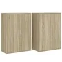 Sideboards 2 pcs engineered wood Sonoma oak 60x31x84 cm by vidaXL, Sideboards - Ref: Foro24-3276569, Price: 140,08 €, Discoun...