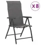 Klappbare Gartenstühle 8 Einheiten aus grauem synthetischem Rattan von vidaXL, Gartenstühle - Ref: Foro24-3270613, Preis: 553...