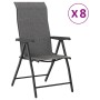 Klappbare Gartenstühle 8 Einheiten aus grauem synthetischem Rattan von vidaXL, Gartenstühle - Ref: Foro24-3270613, Preis: 560...