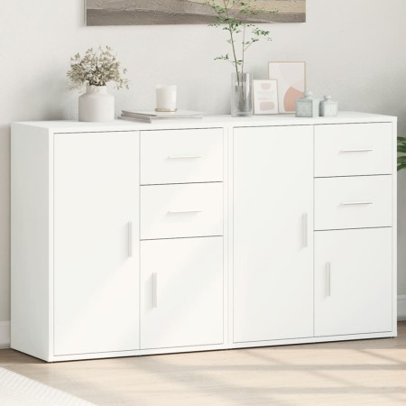 Engineered wood sideboard 2 pcs white 60x31x70 cm by vidaXL, Sideboards - Ref: Foro24-3276560, Price: 181,00 €, Discount: %