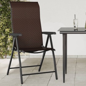 Folding garden chairs 8 units brown synthetic rattan by vidaXL, Garden chairs - Ref: Foro24-3270611, Price: 641,41 €, Discoun...