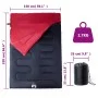 Doppelschlafsack und Kissen für Camping, Erwachsene, 3–4 Jahreszeiten von vidaXL, Schlafsack - Ref: Foro24-94446, Preis: 60,6...